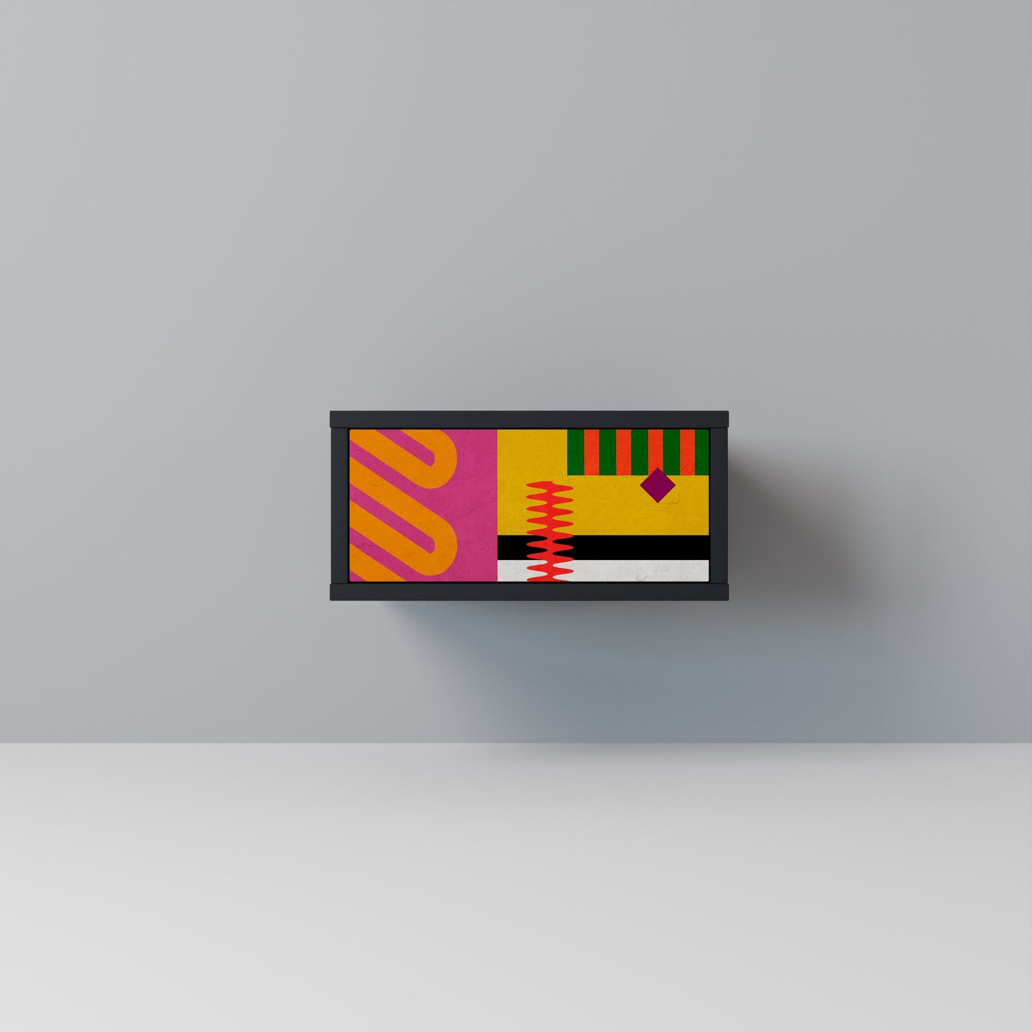 Comodino VIVID ART in finitura nera