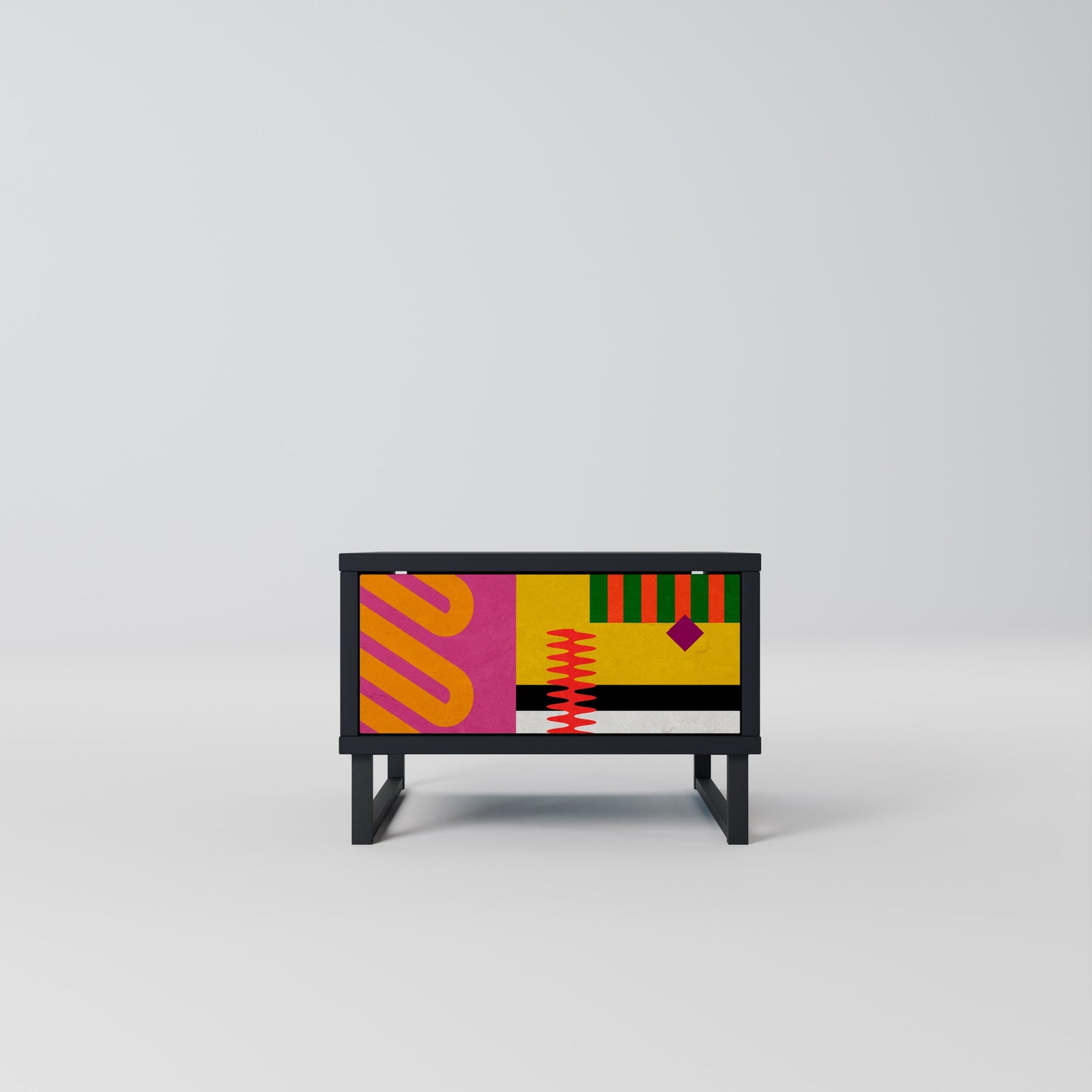 Comodino VIVID ART in finitura nera