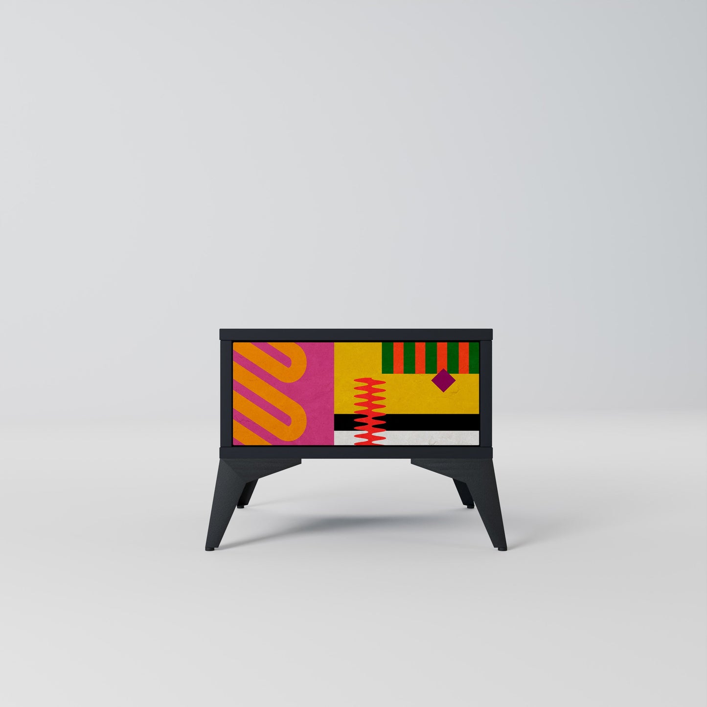 Comodino VIVID ART in finitura nera