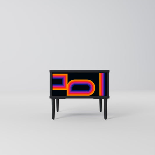 Comodino BLINDED BY THE LIGHTS in finitura nera