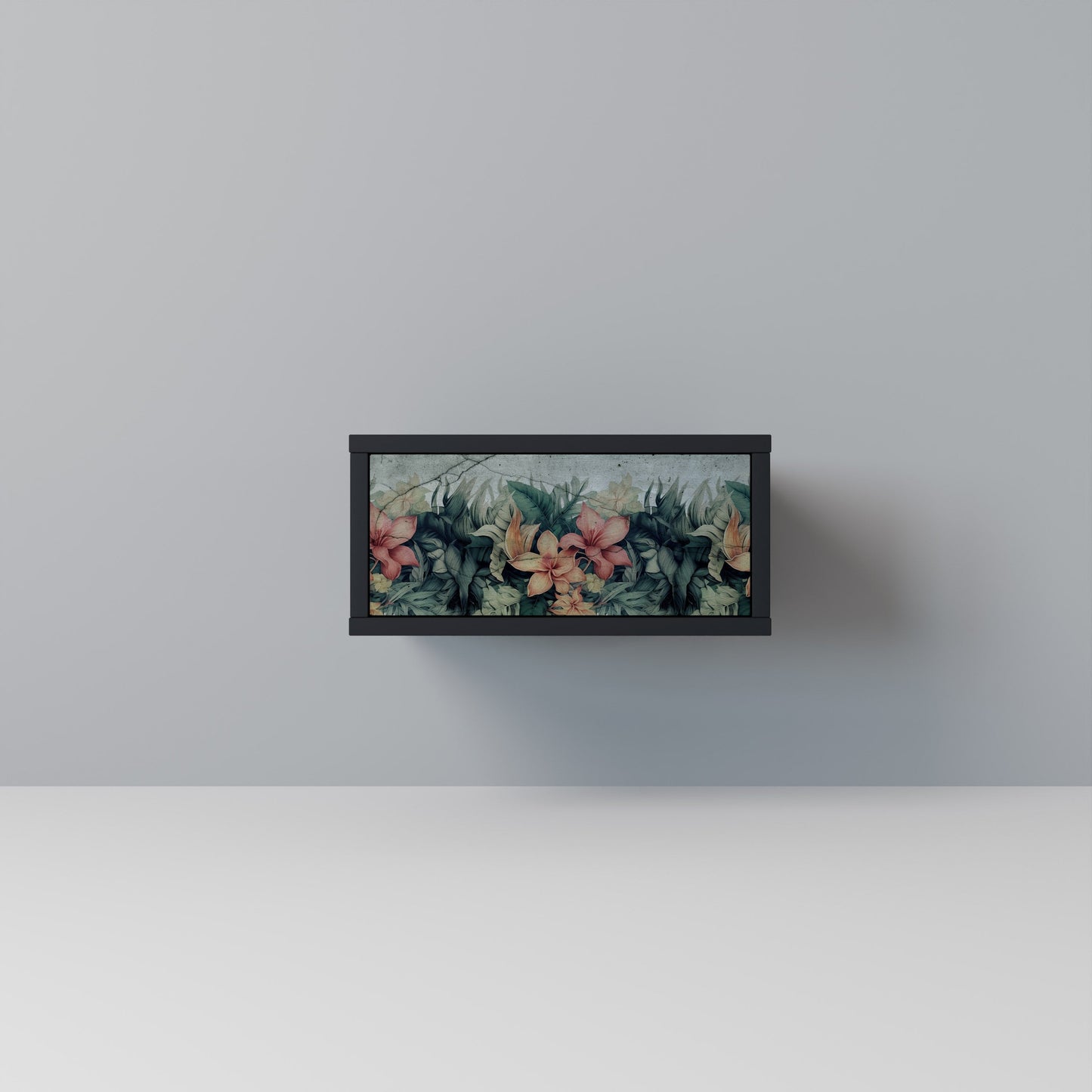 Comodino HEAVENLY BLOOM in finitura nera