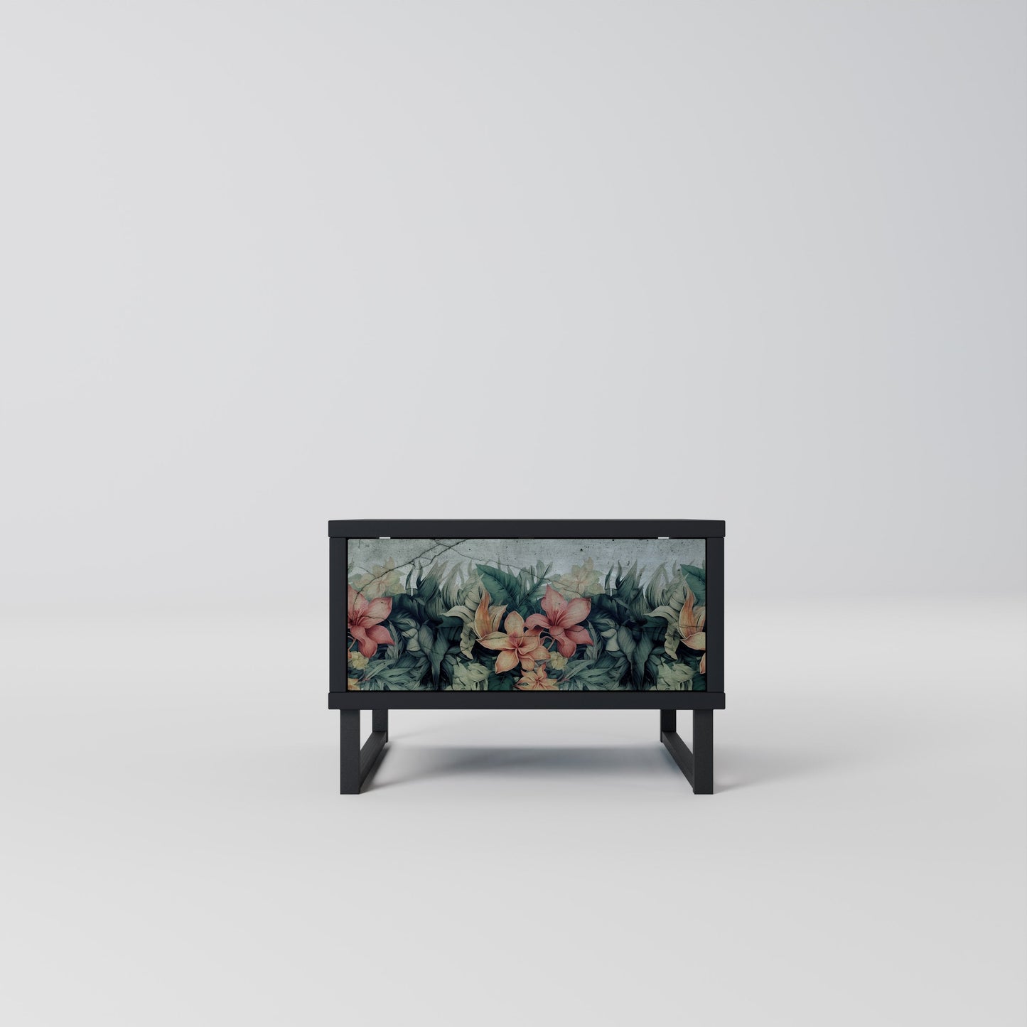 Comodino HEAVENLY BLOOM in finitura nera