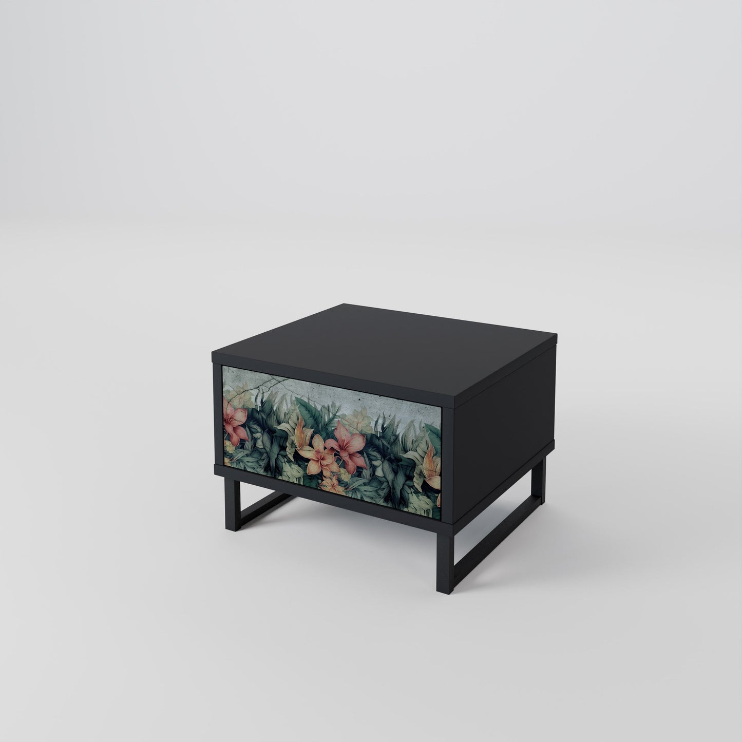 Comodino HEAVENLY BLOOM in finitura nera