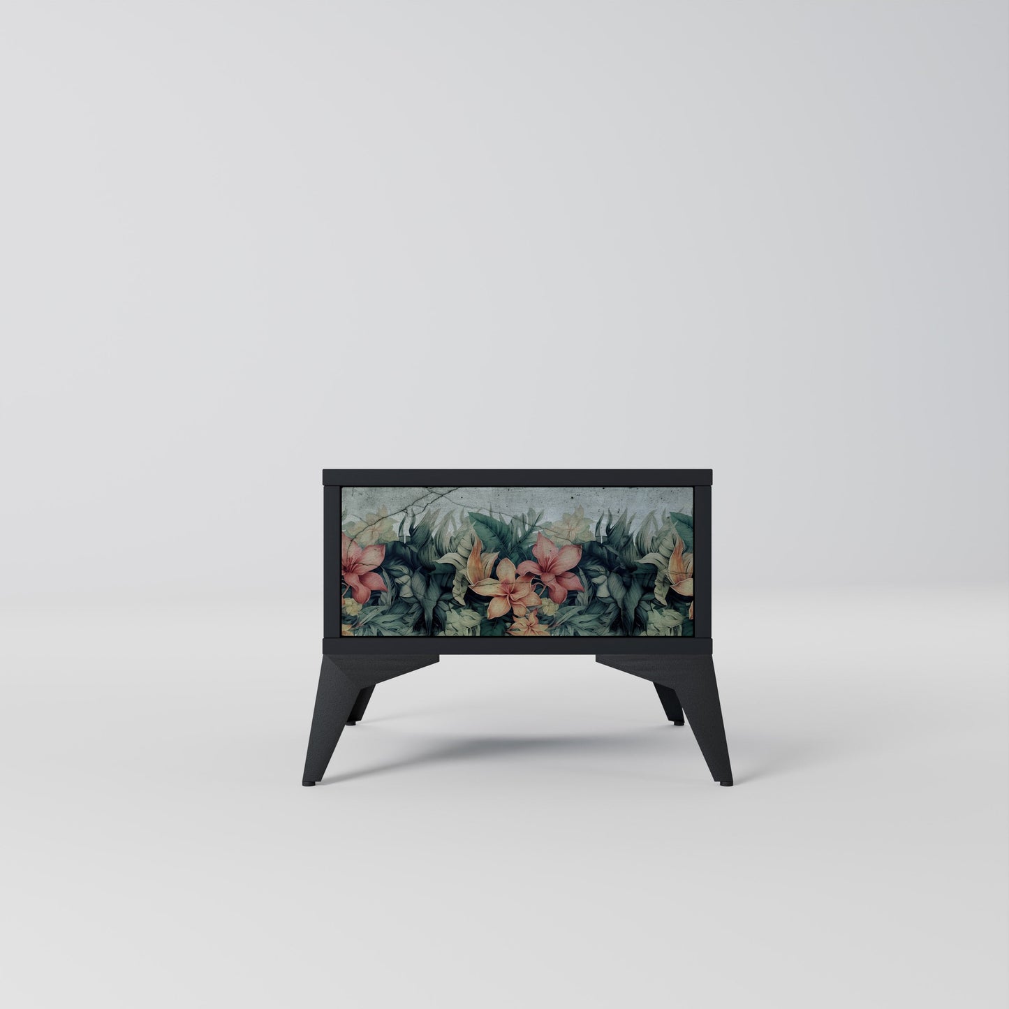Comodino HEAVENLY BLOOM in finitura nera
