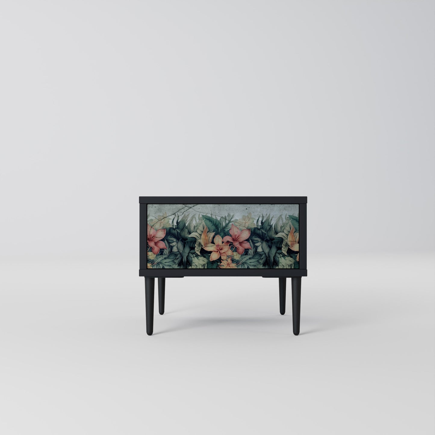 Comodino HEAVENLY BLOOM in finitura nera
