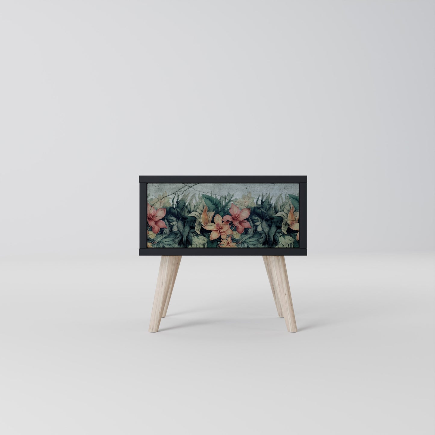 Comodino HEAVENLY BLOOM in finitura nera