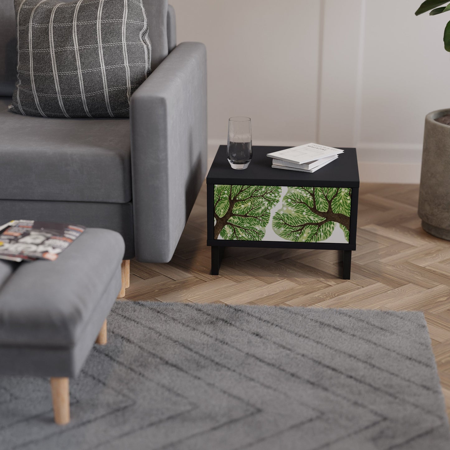 Comodino WILDERNESS DASH con finitura nera