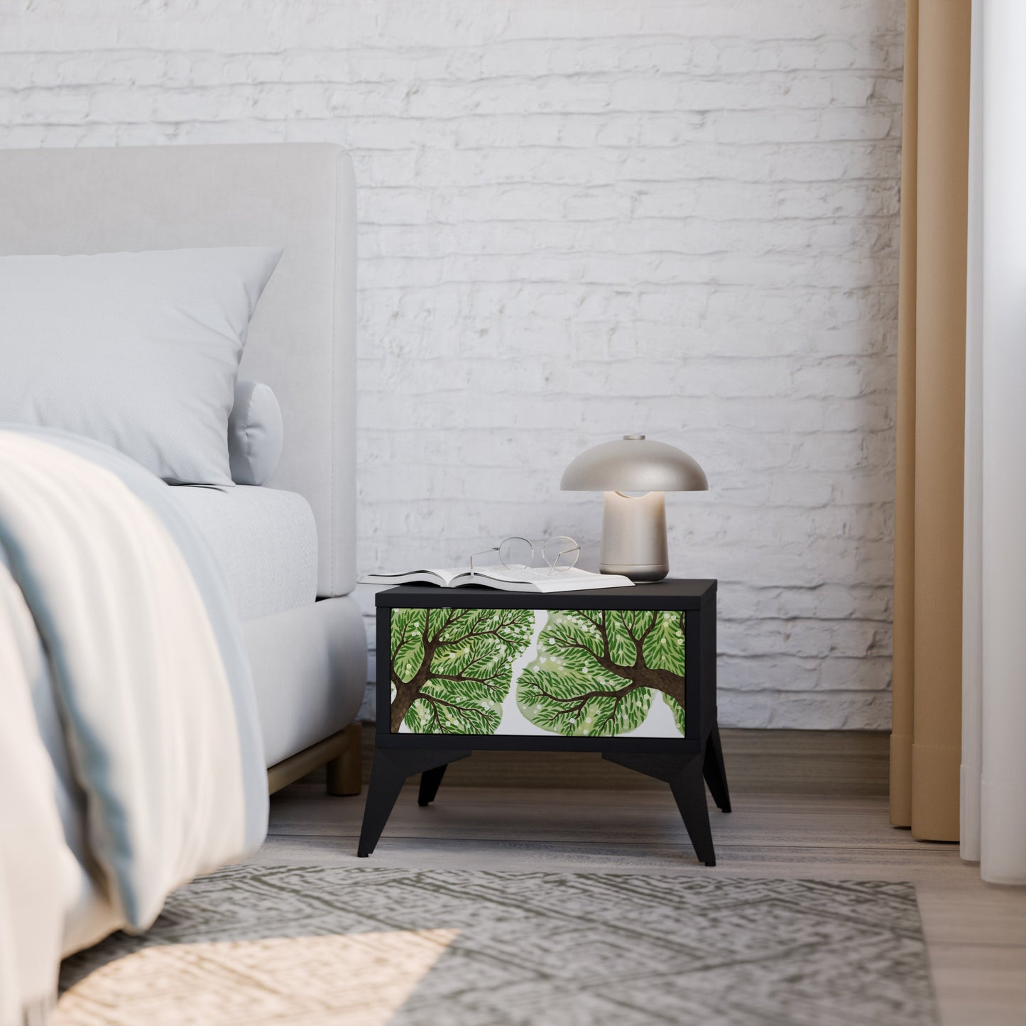 Comodino WILDERNESS DASH con finitura nera