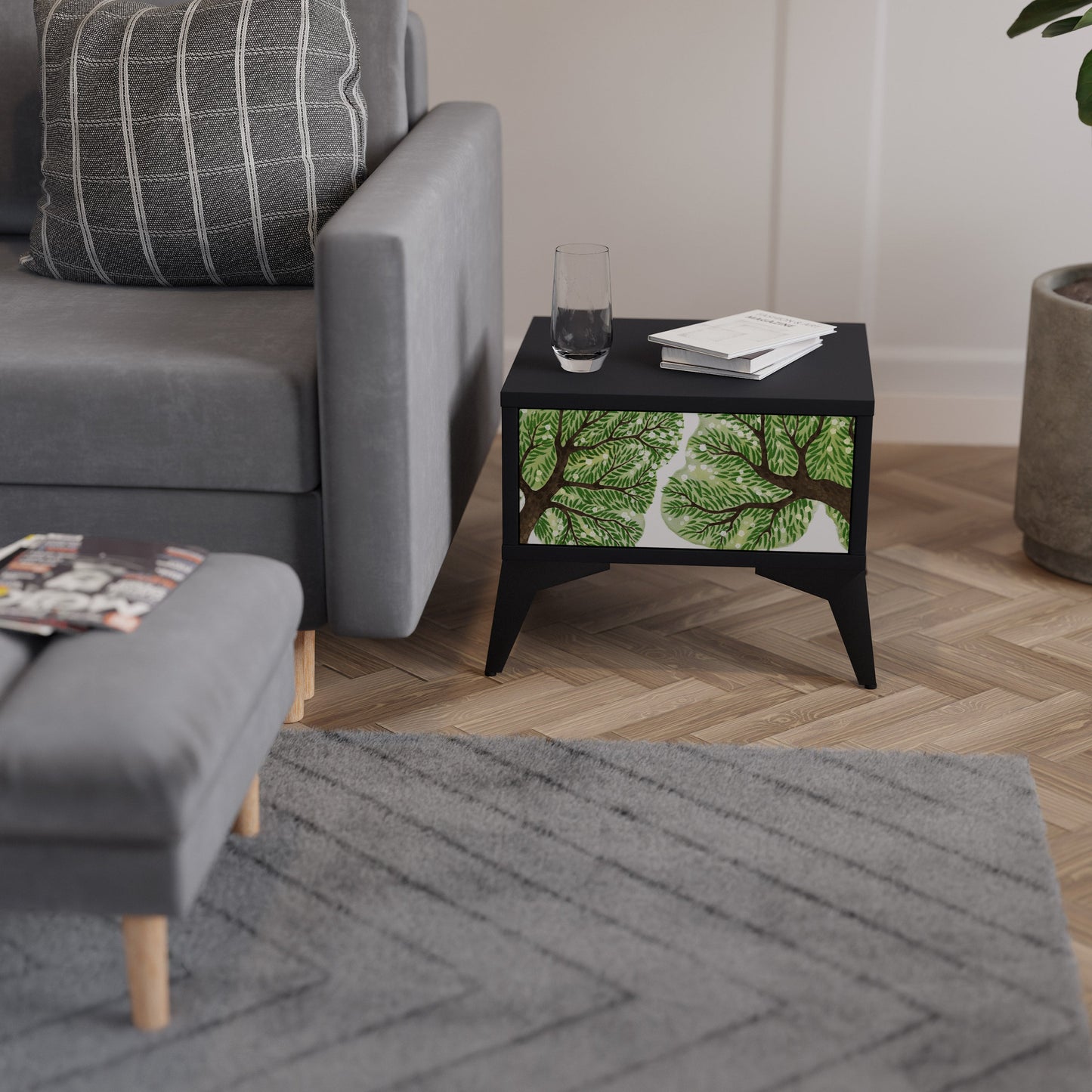 Comodino WILDERNESS DASH con finitura nera