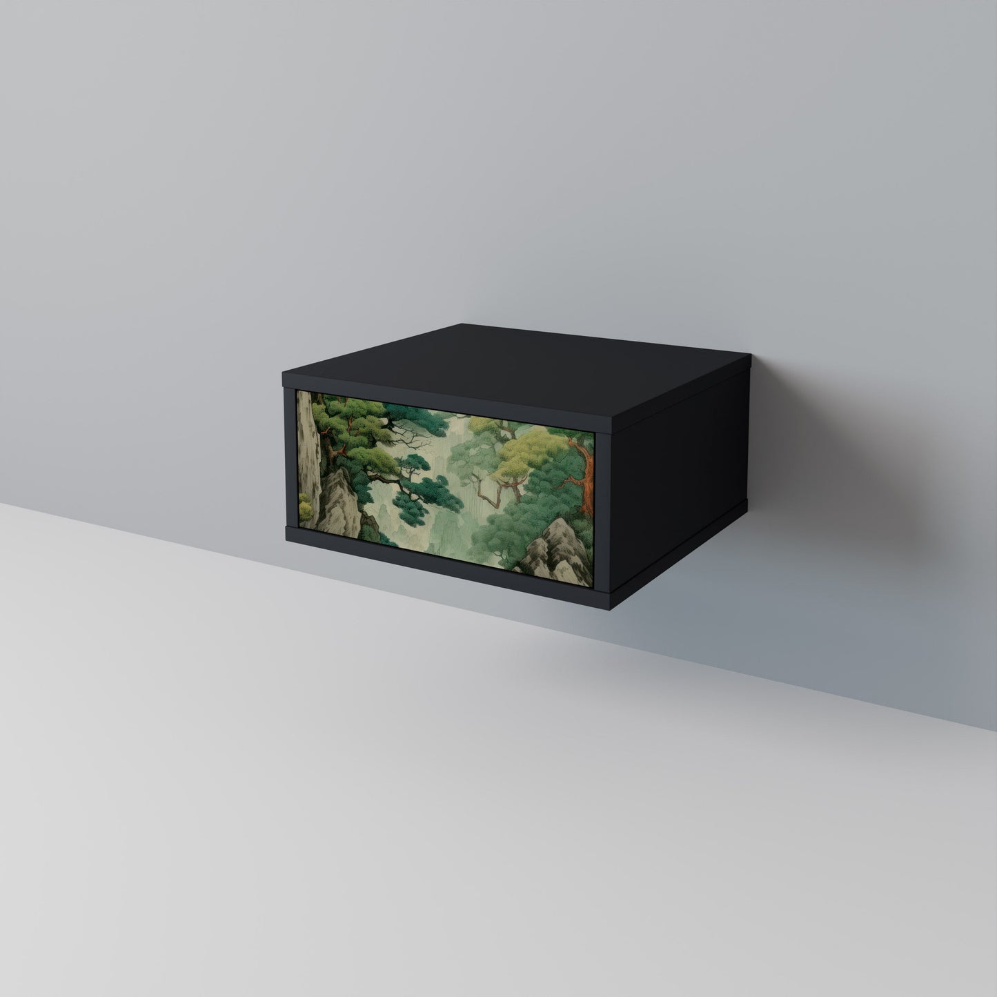 Comodino VERDURE ABYSS in finitura nera