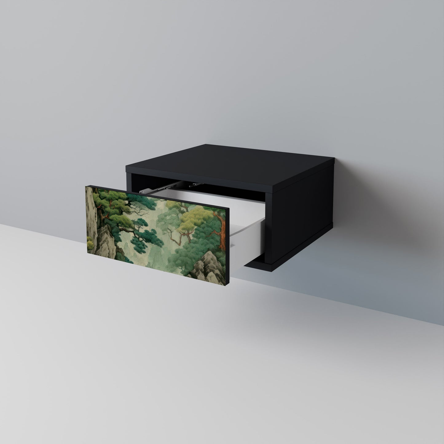 Comodino VERDURE ABYSS in finitura nera
