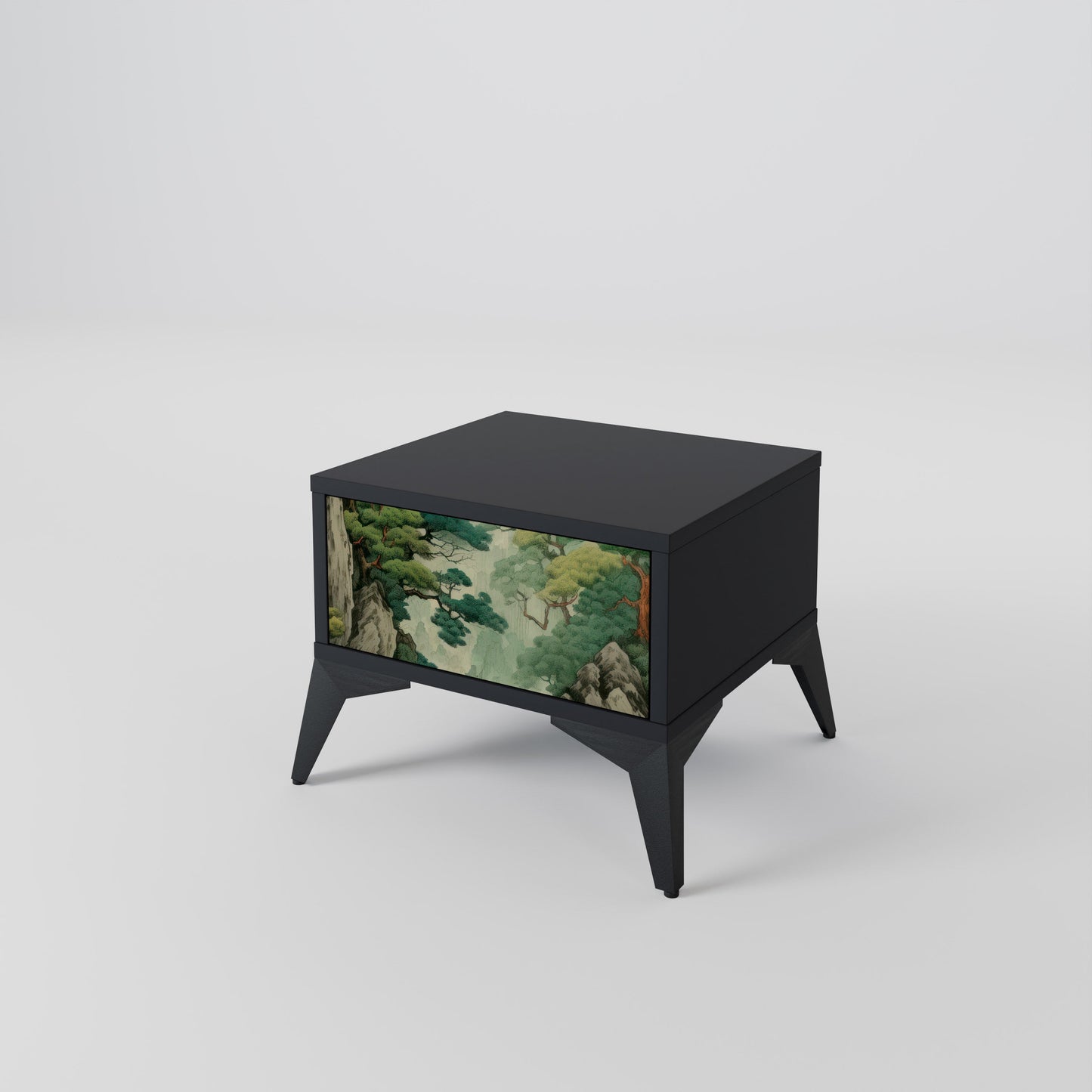 Comodino VERDURE ABYSS in finitura nera