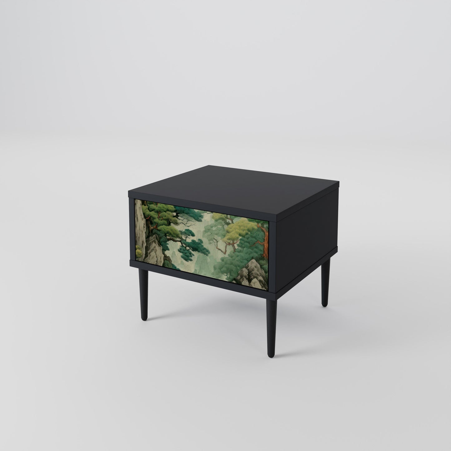 Comodino VERDURE ABYSS in finitura nera