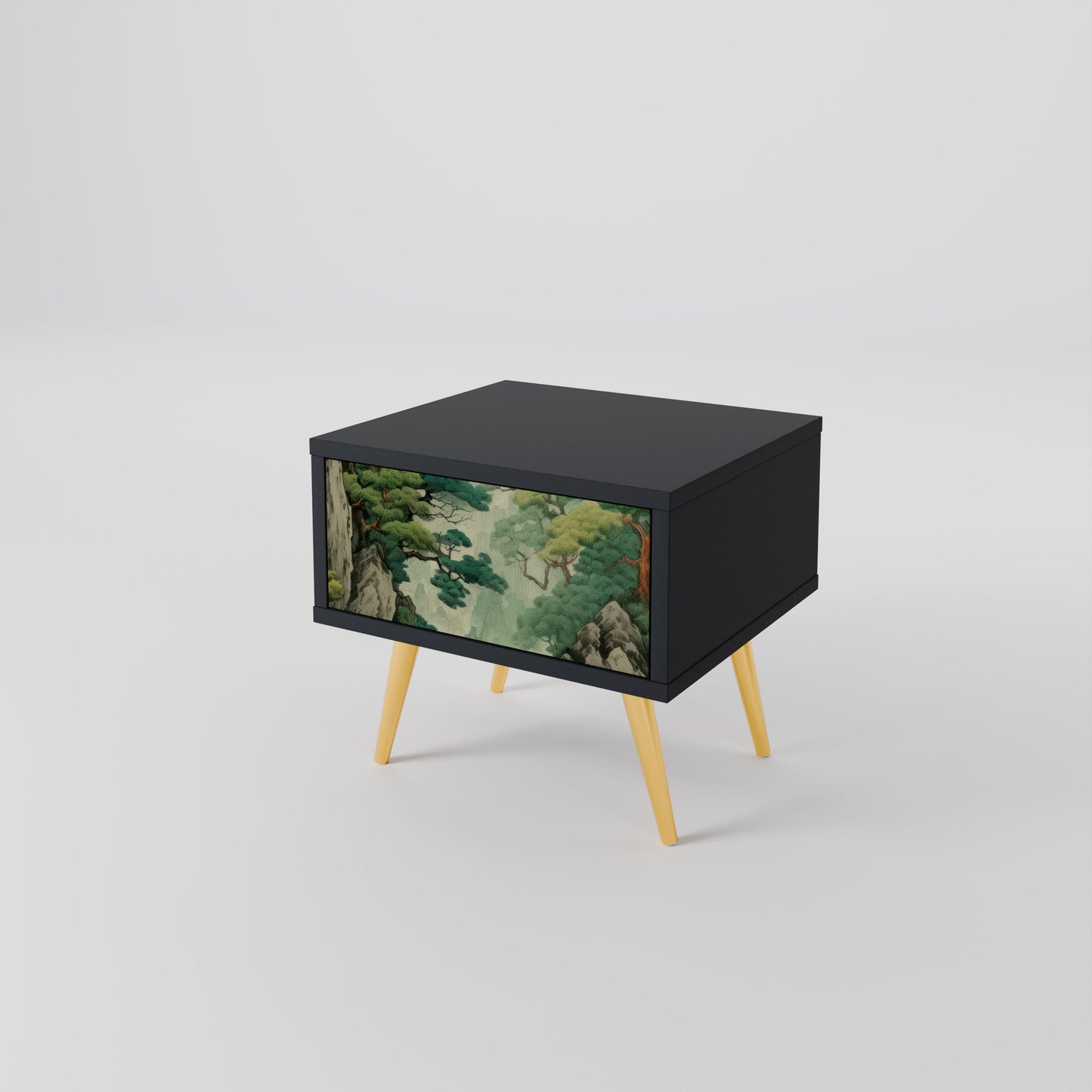 Comodino VERDURE ABYSS in finitura nera