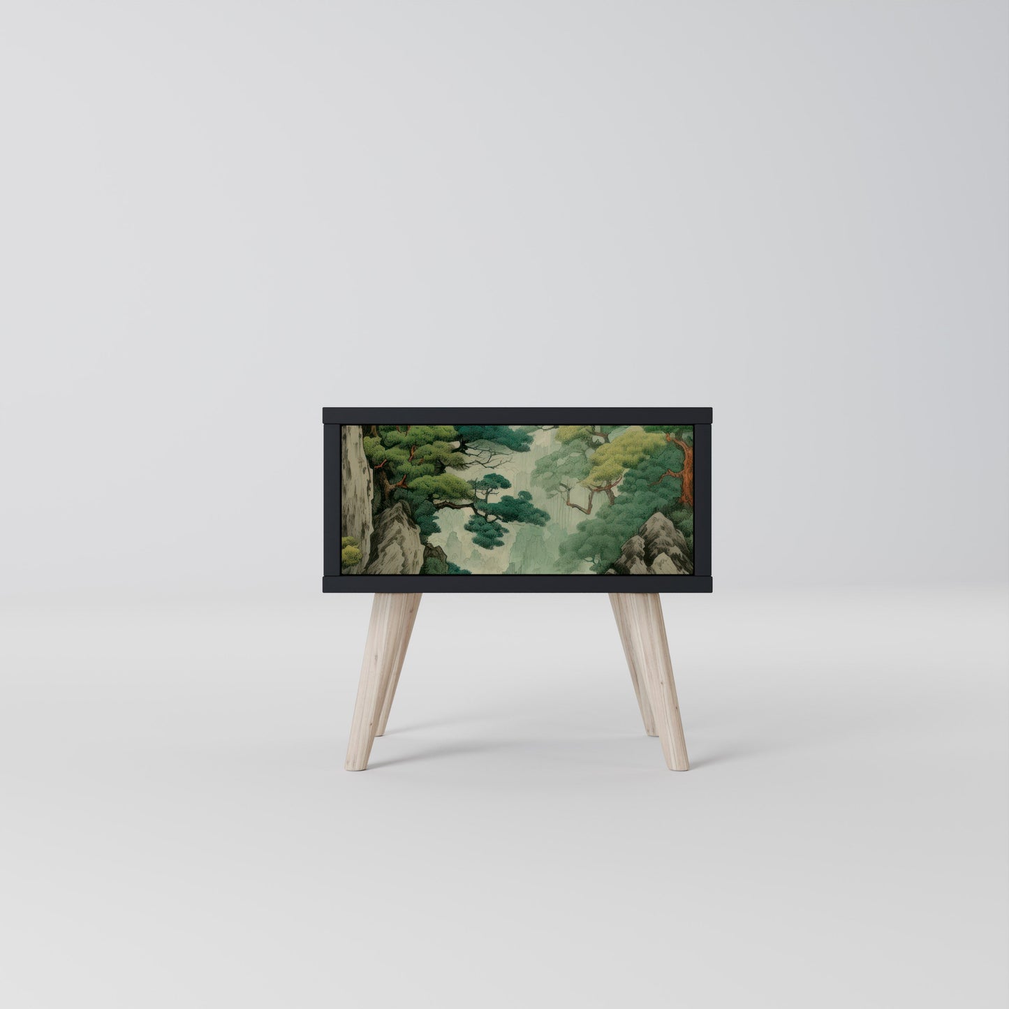 Comodino VERDURE ABYSS in finitura nera