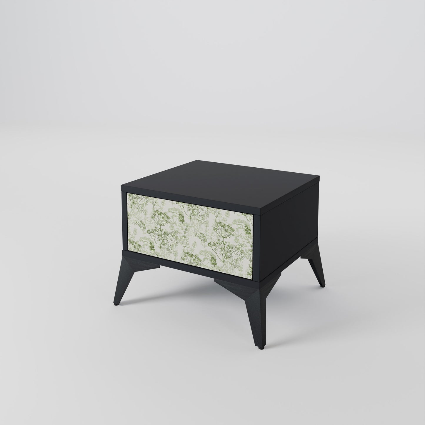 Comodino FENNEL BALDACHIN in finitura nera