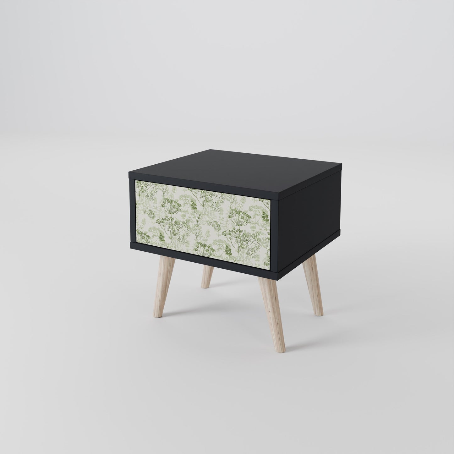 Comodino FENNEL BALDACHIN in finitura nera