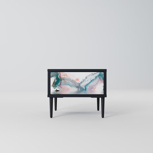 Comodino VELVET CROSSING in finitura nera