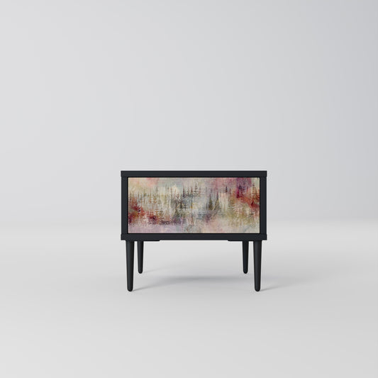 VEILED SUMMIT Nightstand in Black Finish