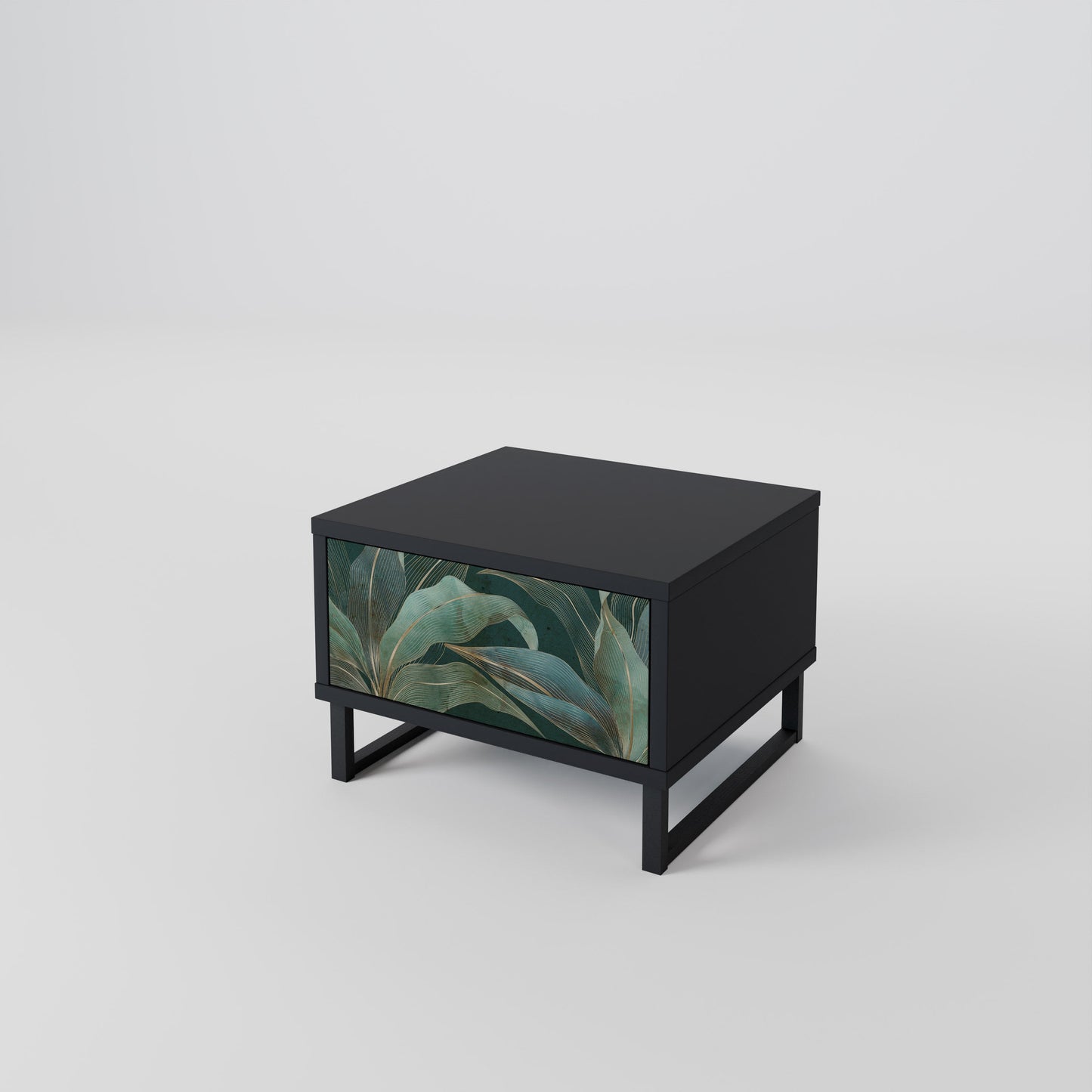 Comodino ROYAL GREEN in finitura nera