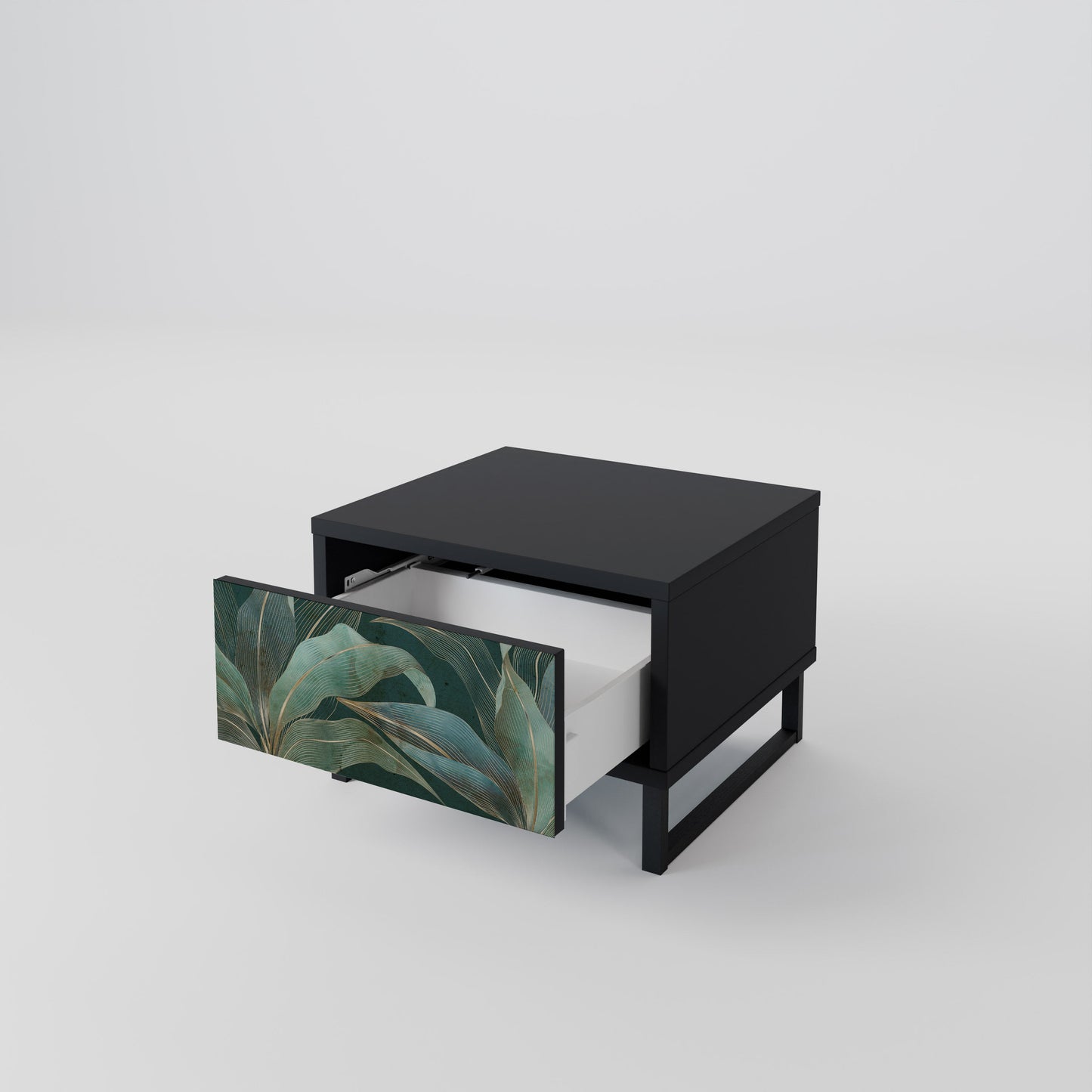 Comodino ROYAL GREEN in finitura nera