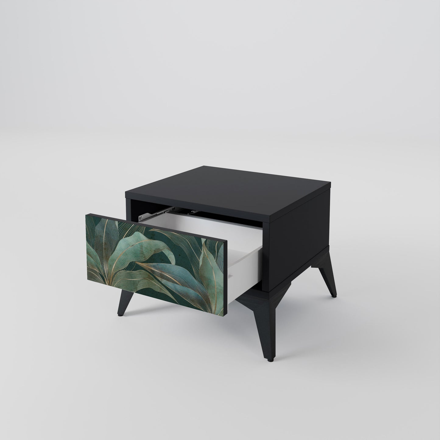 Comodino ROYAL GREEN in finitura nera