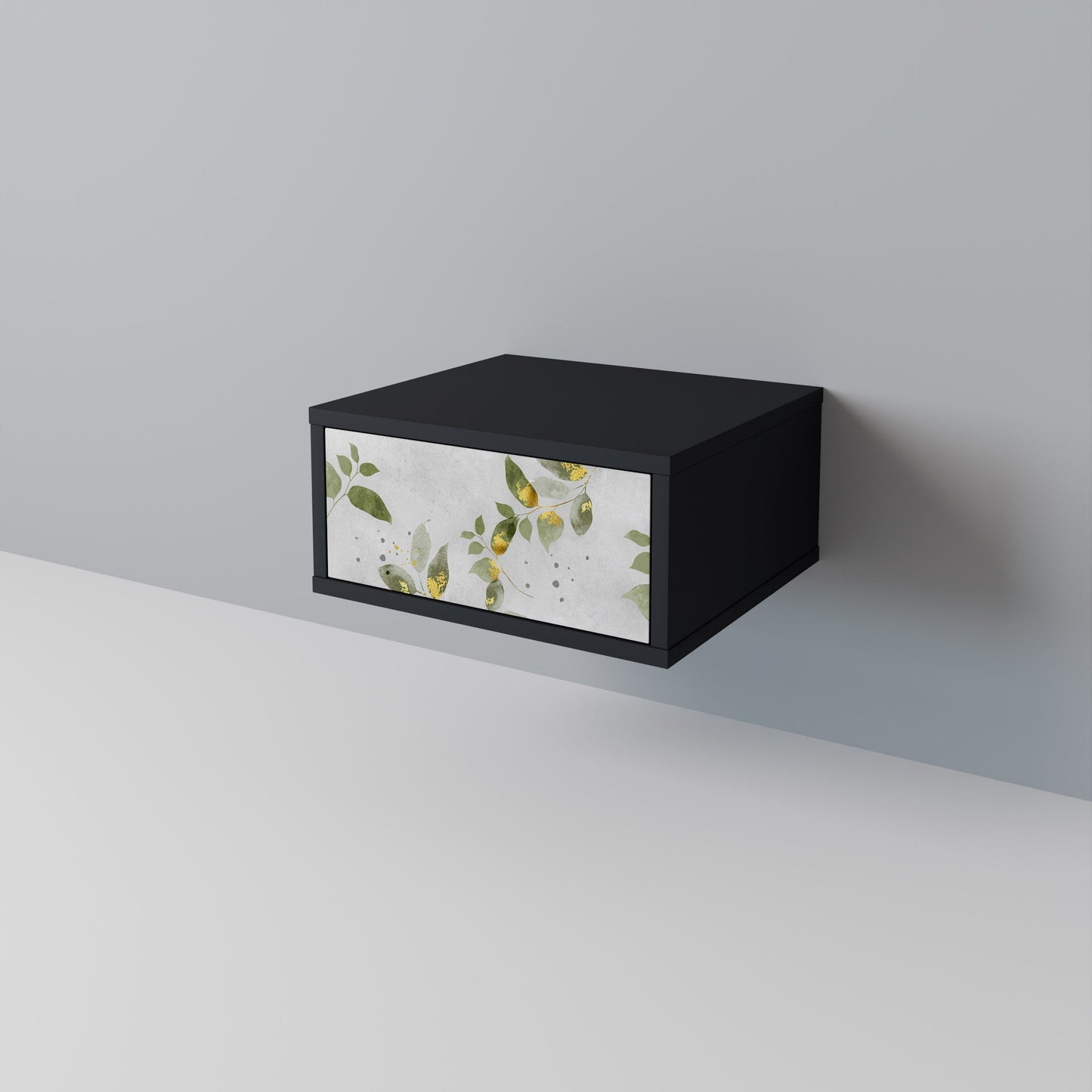 Comodino ELEGANT BOTANICS in finitura nera