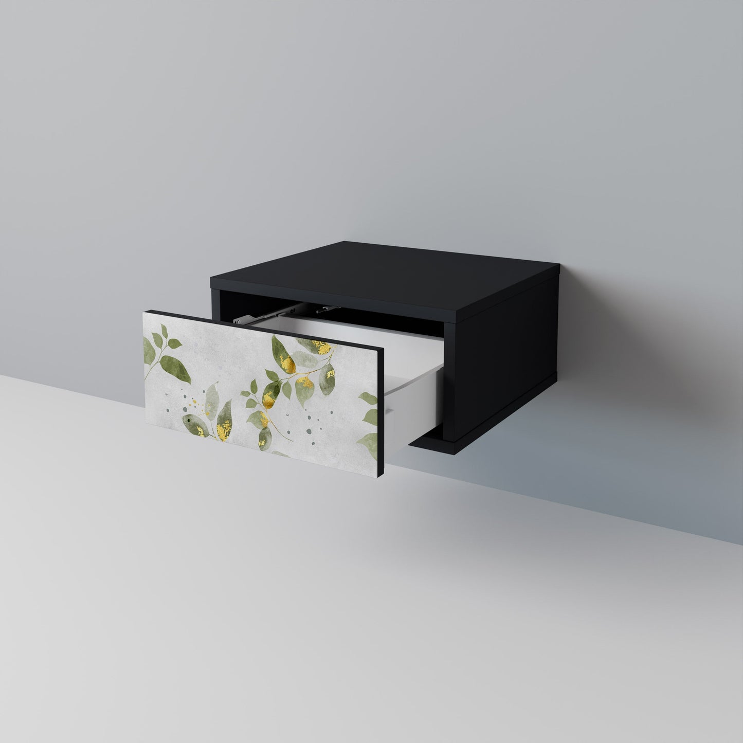 Comodino ELEGANT BOTANICS in finitura nera