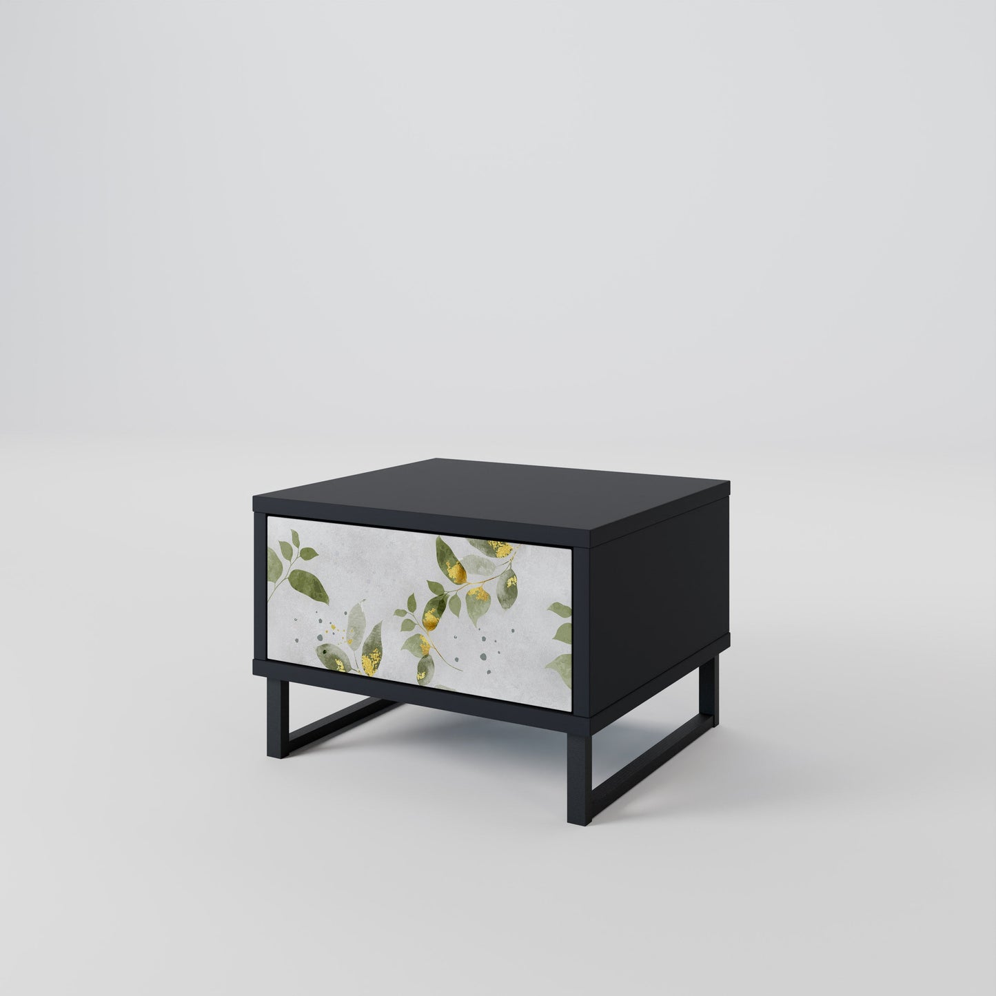 Comodino ELEGANT BOTANICS in finitura nera