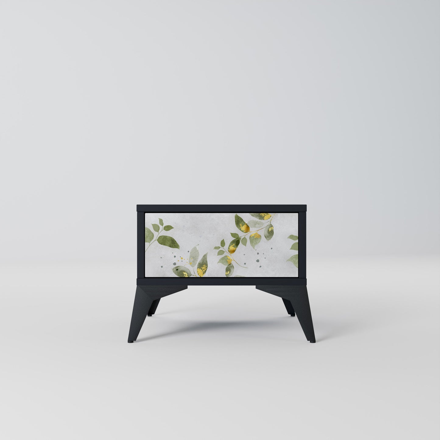 Comodino ELEGANT BOTANICS in finitura nera