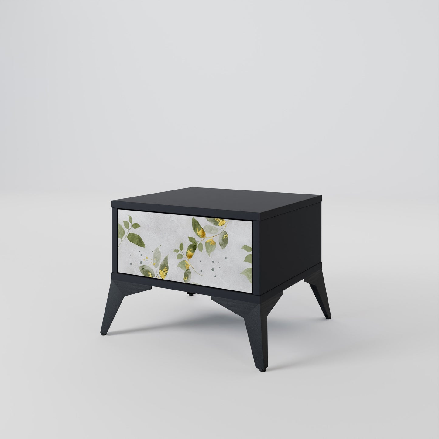 Comodino ELEGANT BOTANICS in finitura nera
