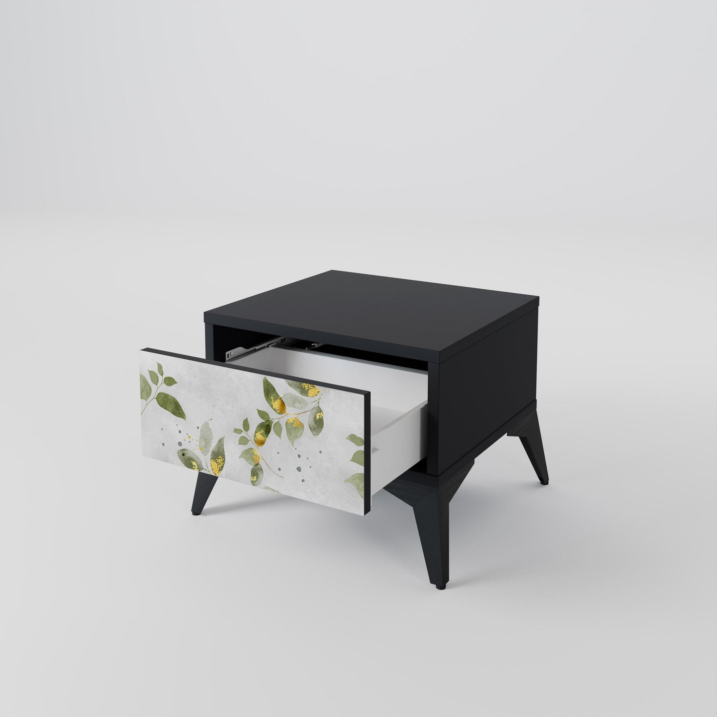 Comodino ELEGANT BOTANICS in finitura nera