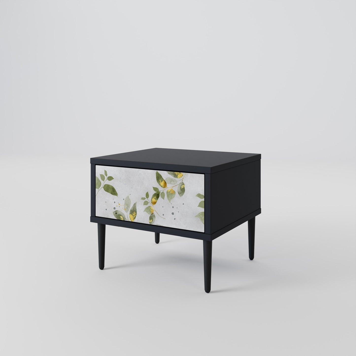 Comodino ELEGANT BOTANICS in finitura nera
