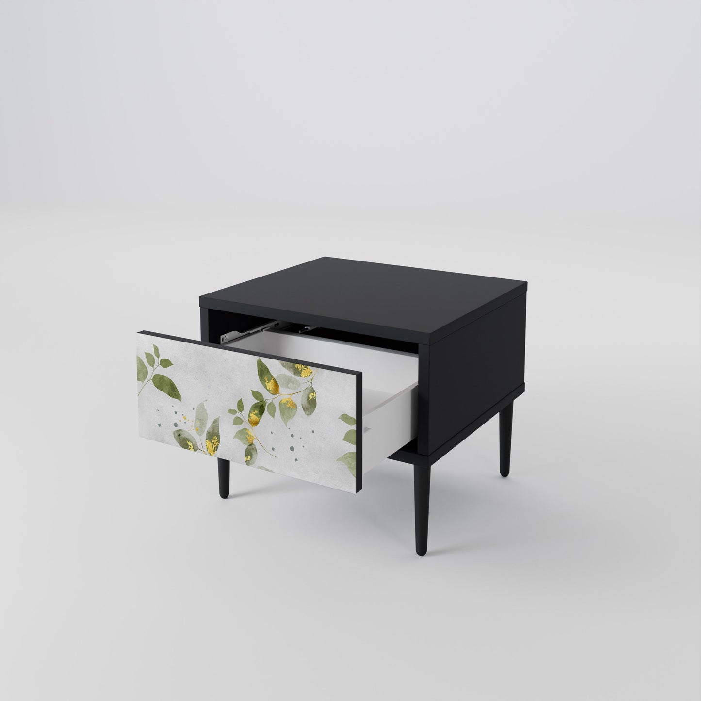 Comodino ELEGANT BOTANICS in finitura nera