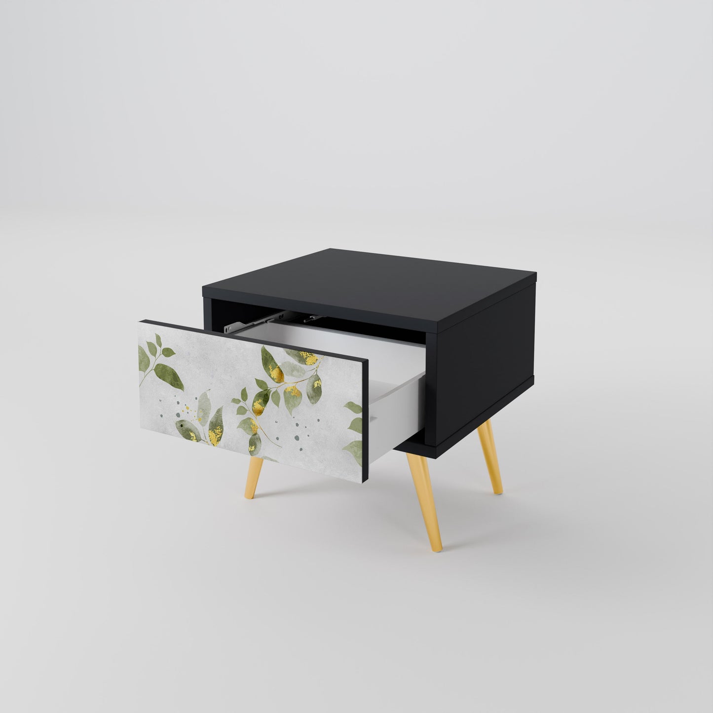 Comodino ELEGANT BOTANICS in finitura nera