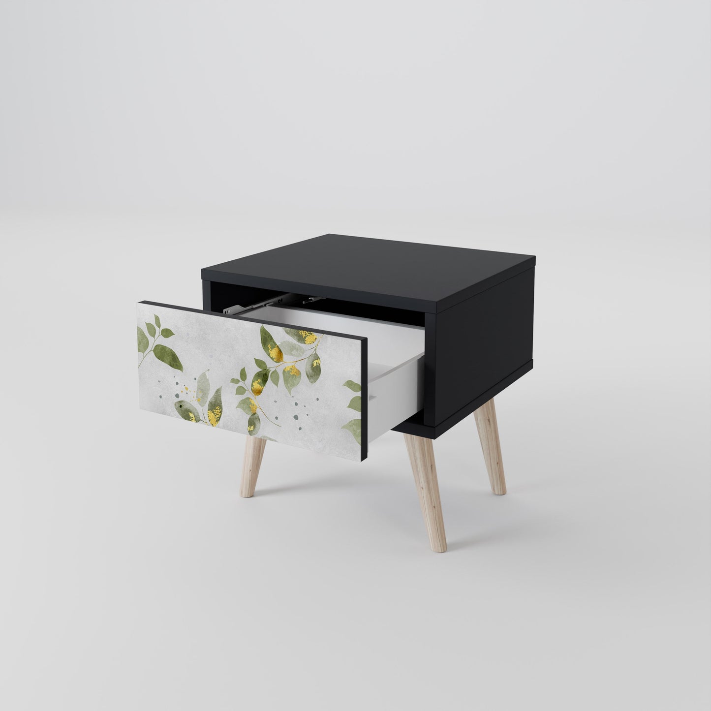 Comodino ELEGANT BOTANICS in finitura nera