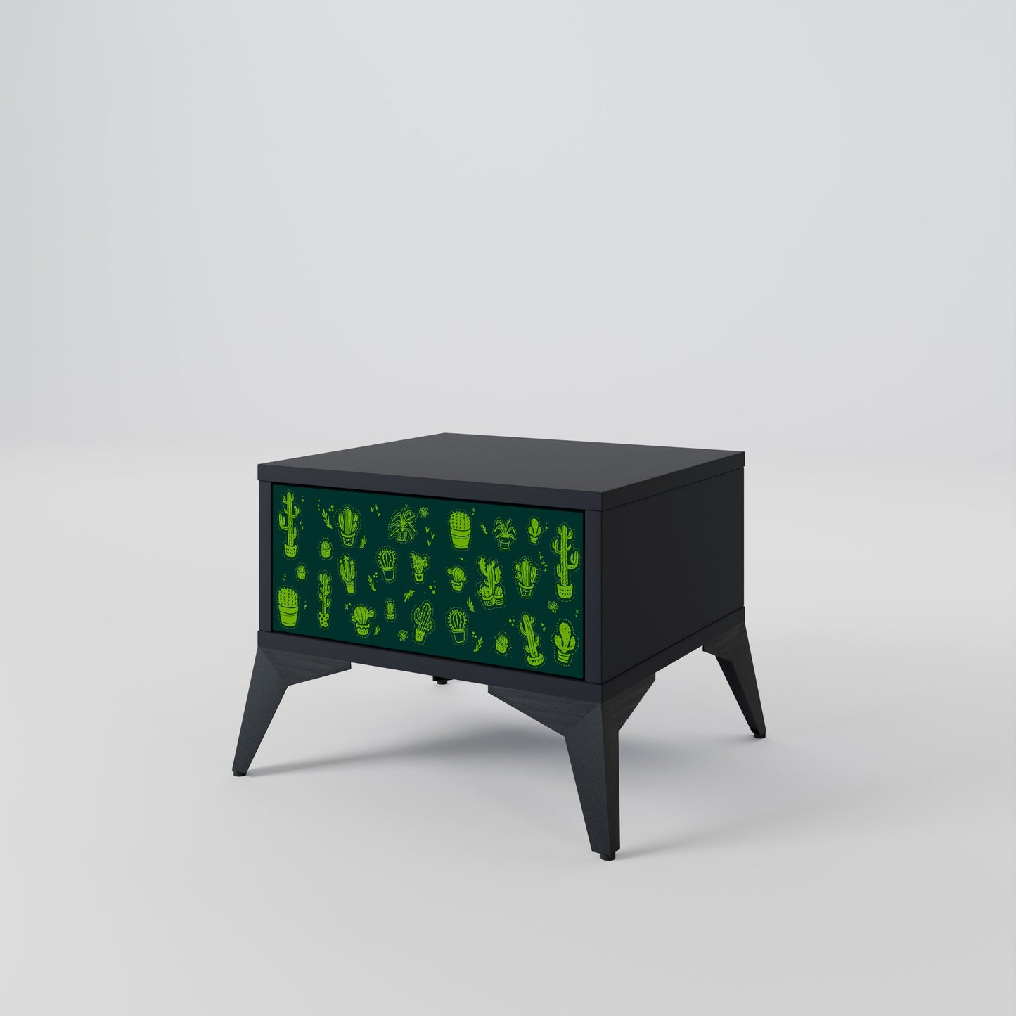 Comodino DESERT GREEN in finitura nera