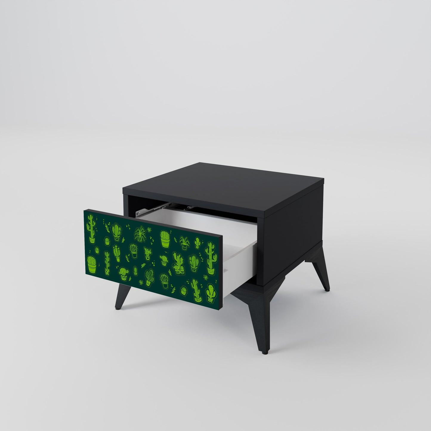 Comodino DESERT GREEN in finitura nera