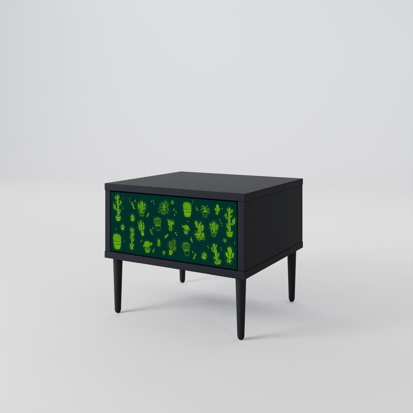 Comodino DESERT GREEN in finitura nera