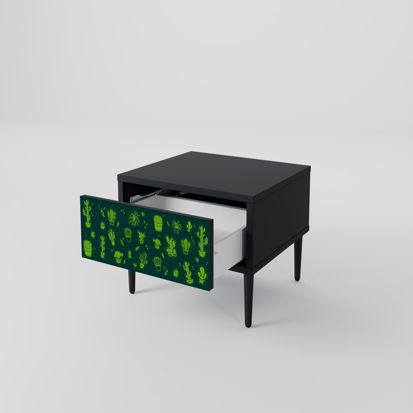 Comodino DESERT GREEN in finitura nera