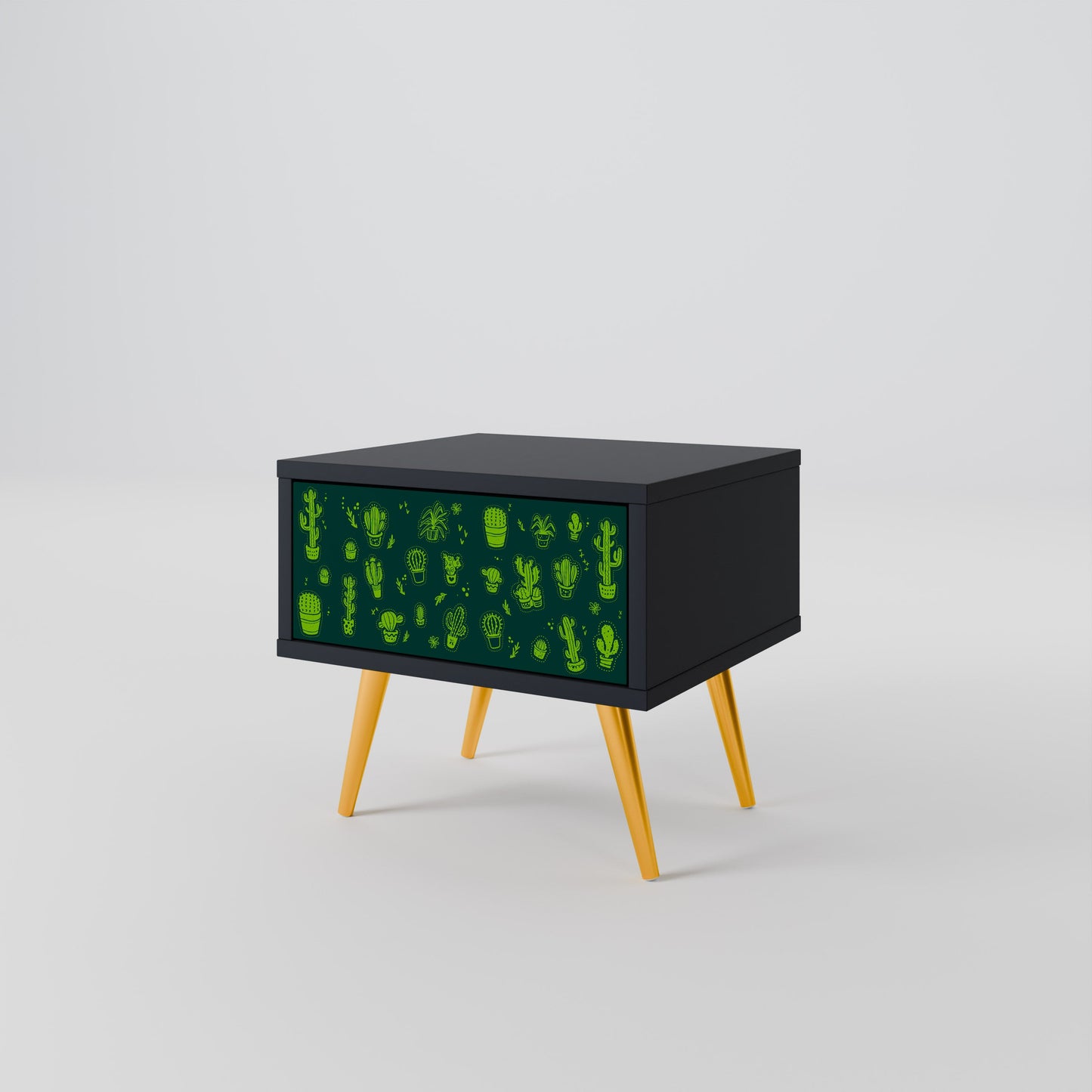 Comodino DESERT GREEN in finitura nera