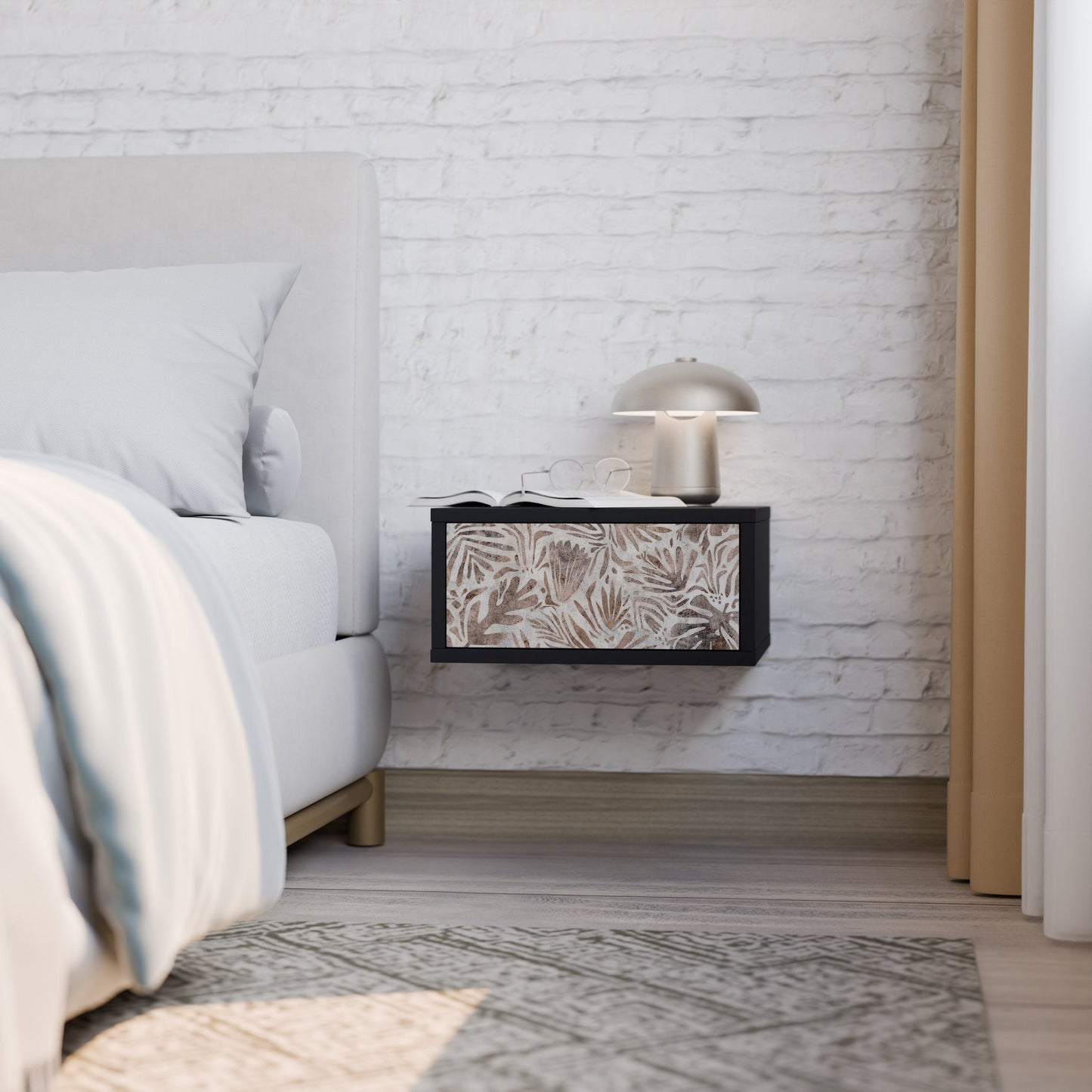 PASSING TIME Nightstand in Black Finish