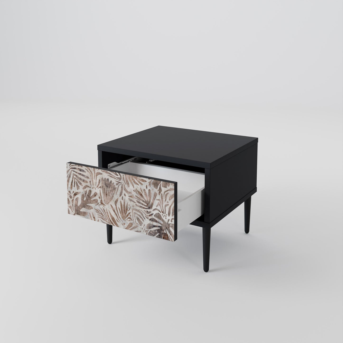 PASSING TIME Nightstand in Black Finish