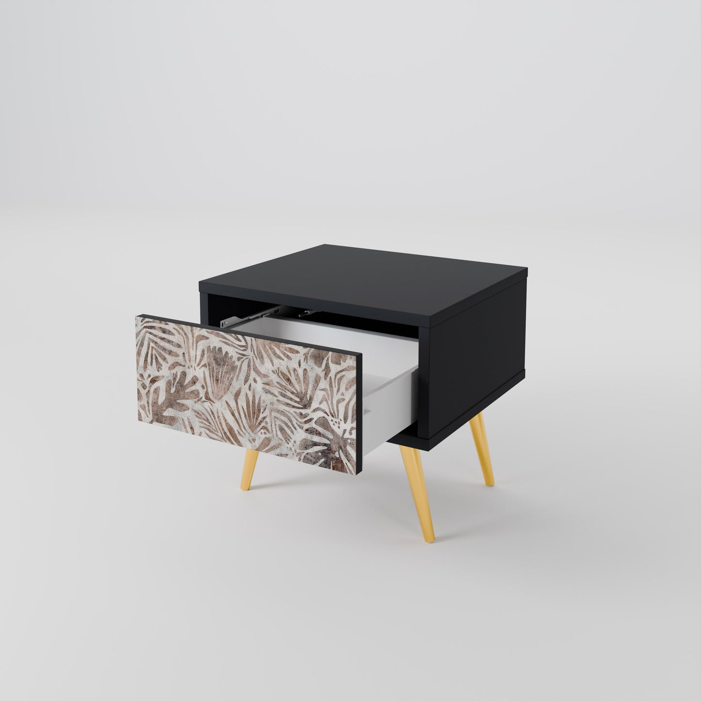 PASSING TIME Nightstand in Black Finish