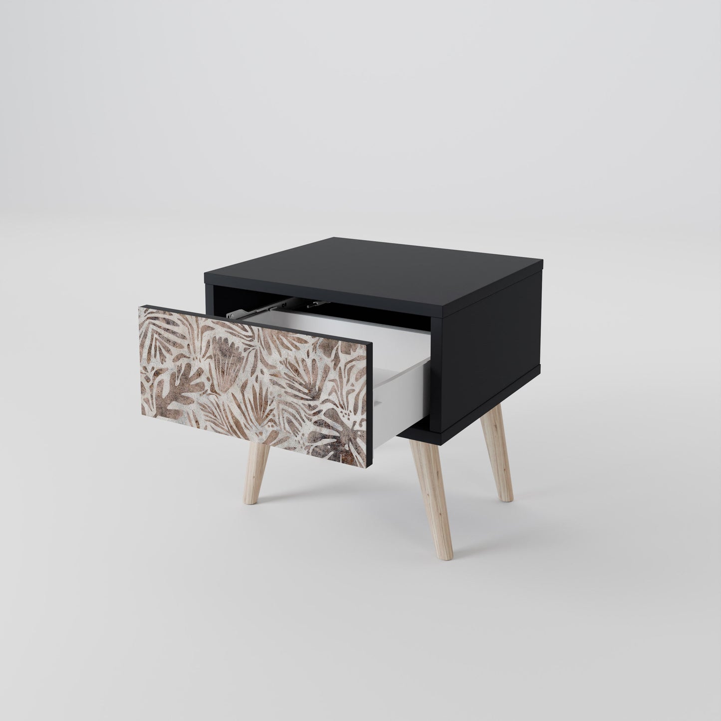 PASSING TIME Nightstand in Black Finish