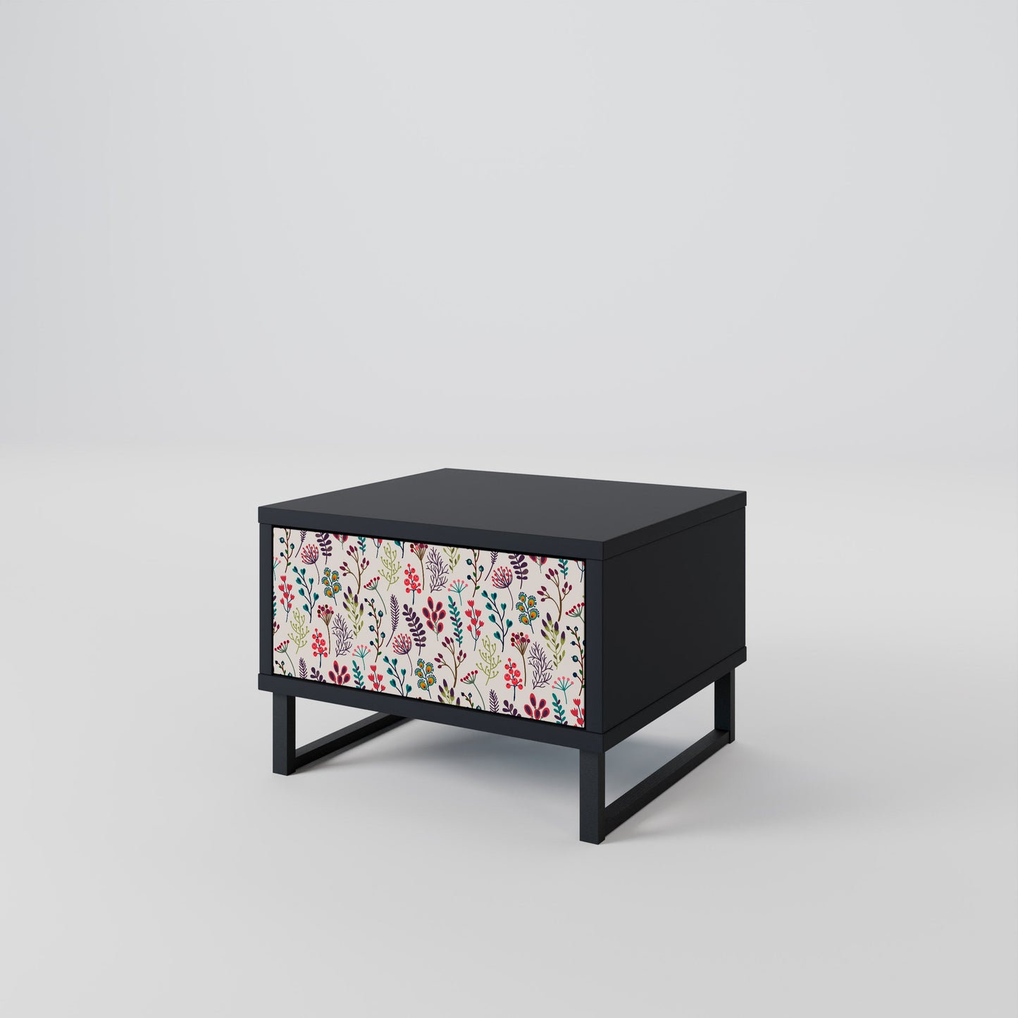 AUTUMN SUNDRIES Nightstand in Black Finish