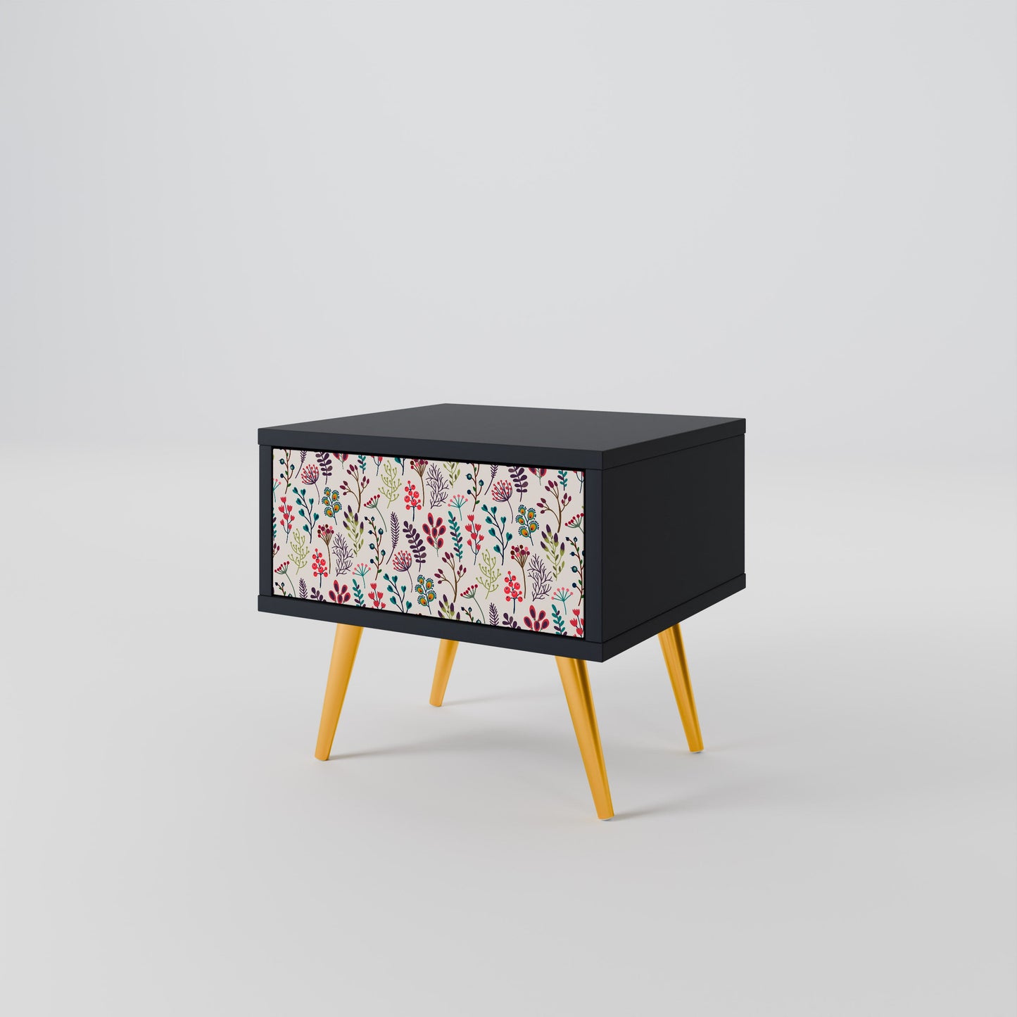 AUTUMN SUNDRIES Nightstand in Black Finish