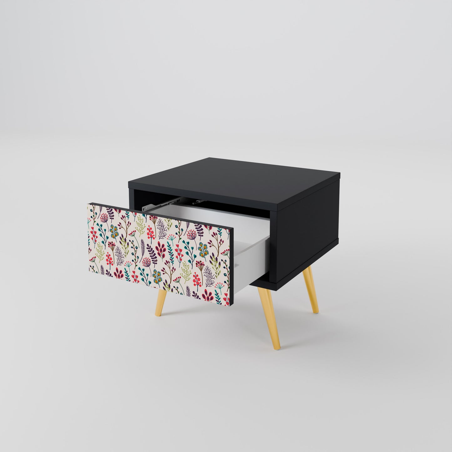AUTUMN SUNDRIES Nightstand in Black Finish