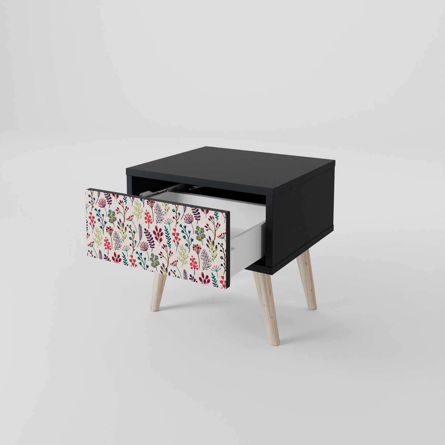 AUTUMN SUNDRIES Nightstand in Black Finish