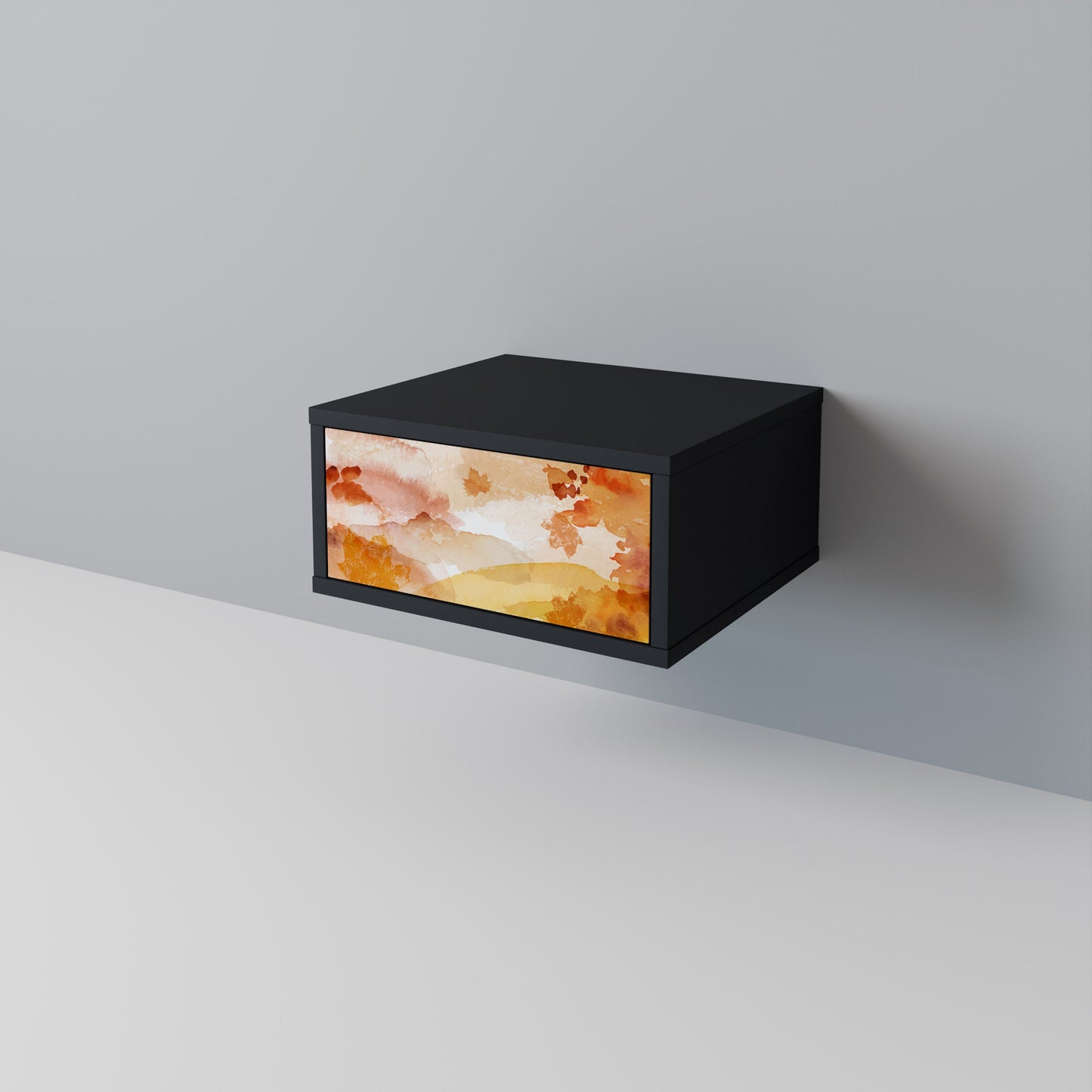 TRACES OF AUTUMN Nightstand in Black Finish